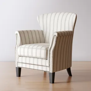 Layla Classic Upholstered Accent Chair With Nailhead Trim