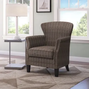 Layla Classic Upholstered Accent Chair With Nailhead Trim