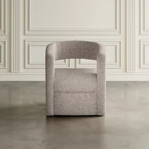 Lexy Modern Sculpted Curved Upholstered Swivel Accent Chair