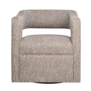 Lexy Modern Sculpted Curved Upholstered Swivel Accent Chair