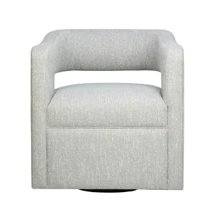 Lexy Modern Sculpted Curved Upholstered Swivel Accent Chair