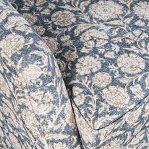 Lottie Modern Cottage Floral Print Upholstered Accent Swivel Chair