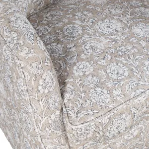 Lottie Modern Cottage Floral Print Upholstered Accent Swivel Chair