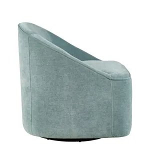 Lulu Mid-Century Modern Upholstered Casual Swivel Accent Chair