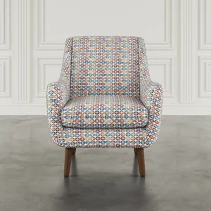 Nielsen Mid-Century Modern Upholstered Retro Geometric Fabric Accent Chair