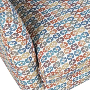 Nielsen Mid-Century Modern Upholstered Retro Geometric Fabric Accent Chair