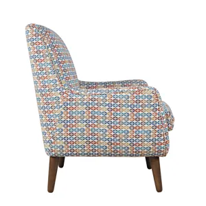 Nielsen Mid-Century Modern Upholstered Retro Geometric Fabric Accent Chair