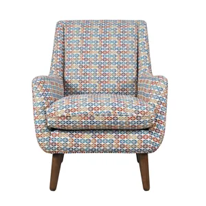 Nielsen Mid-Century Modern Upholstered Retro Geometric Fabric Accent Chair
