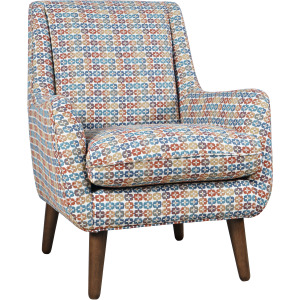 Nielsen Mid-Century Modern Upholstered Retro Geometric Fabric Accent Chair