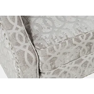 Quinn Upholstered Geometric Pattern Accent Chair With Nailhead Trim