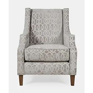 Quinn Upholstered Geometric Pattern Accent Chair With Nailhead Trim