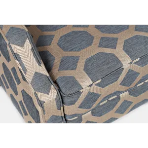 Sanders Geometric Pattern Luxury Accent Upholstered Accent Chair