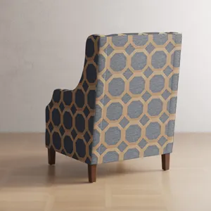 Sanders Geometric Pattern Luxury Accent Upholstered Accent Chair