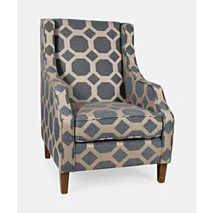 Sanders Geometric Pattern Luxury Accent Upholstered Accent Chair