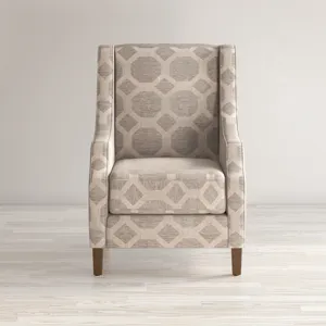 Sanders Geometric Pattern Luxury Accent Upholstered Accent Chair