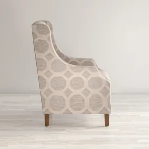 Sanders Geometric Pattern Luxury Accent Upholstered Accent Chair