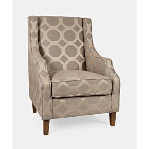 Sanders Geometric Pattern Luxury Accent Upholstered Accent Chair