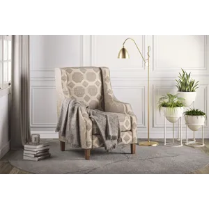 Sanders Geometric Pattern Luxury Accent Upholstered Accent Chair
