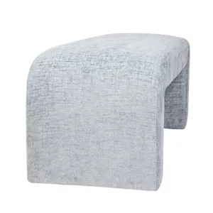 Sophia Modern Luxury Curved Upholstered Waterfall Jacquard Bench Large