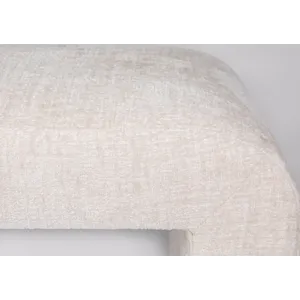 Sophia Modern Luxury Curved Upholstered Waterfall Jacquard Bench Large
