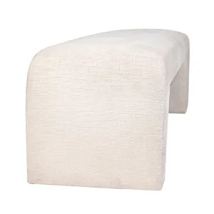 Sophia Modern Luxury Curved Upholstered Waterfall Jacquard Bench Large