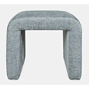 Sophia Modern Luxury Curved Upholstered Waterfall Jacquard Petite Ottoman Bench Set Of 2