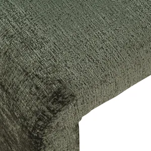 Sophia Modern Luxury Curved Upholstered Waterfall Jacquard Petite Ottoman Bench Set Of 2