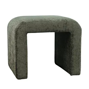 Sophia Modern Luxury Curved Upholstered Waterfall Jacquard Petite Ottoman Bench Set Of 2