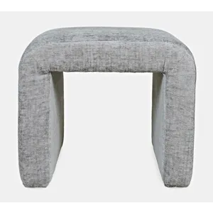 Sophia Modern Luxury Curved Upholstered Waterfall Jacquard Petite Ottoman Bench Set Of 2