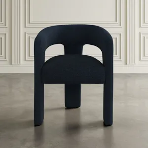 Sven Modern Contemporary Upholstered Three-Leg Curved Back Dining Chair