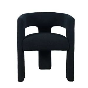 Sven Modern Contemporary Upholstered Three-Leg Curved Back Dining Chair