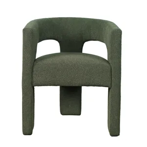 Sven Modern Contemporary Upholstered Three-Leg Curved Back Dining Chair