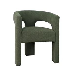 Sven Modern Contemporary Upholstered Three-Leg Curved Back Dining Chair