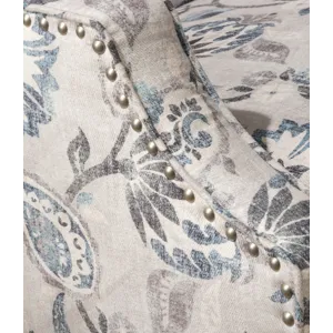 Westbrook Paisley Fabric Transitional Upholstered Accent Chair With Nailhead Trim