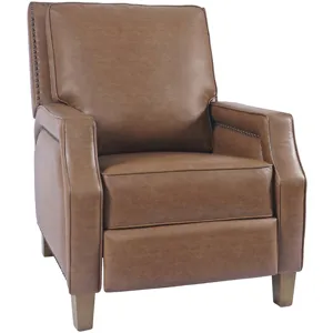York Push Back Upholstered Recliner Accent Chair With Nailhead Trim