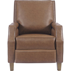 York Push Back Upholstered Recliner Accent Chair With Nailhead Trim