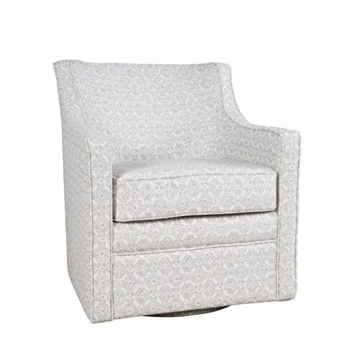 Barrett Crux Transitional Modern Textured Upholstery Swivel Accent Armchair