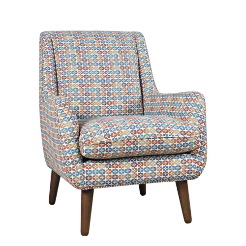 Nielsen Mid-Century Modern Upholstered Retro Geometric Fabric Accent Chair