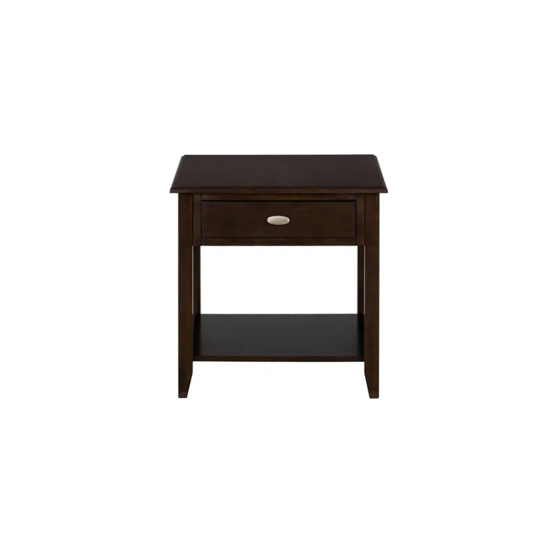 Merlot Warm Contemporary End Table