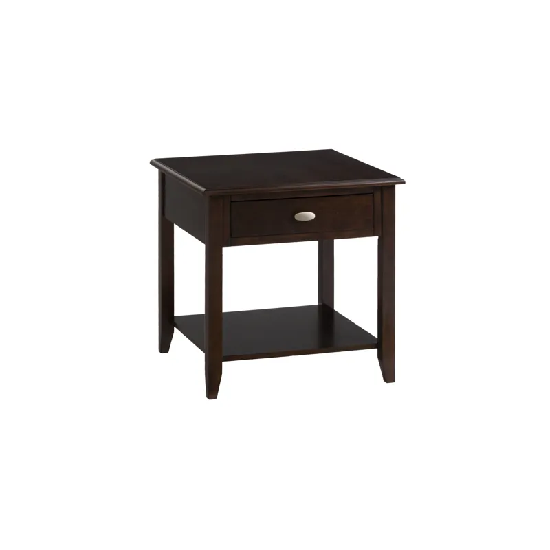 Merlot Warm Contemporary End Table