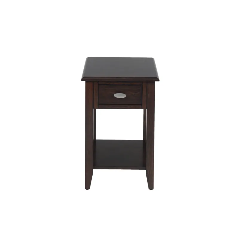 Modern Chairside Complete End Table With Shelf And Drawer
