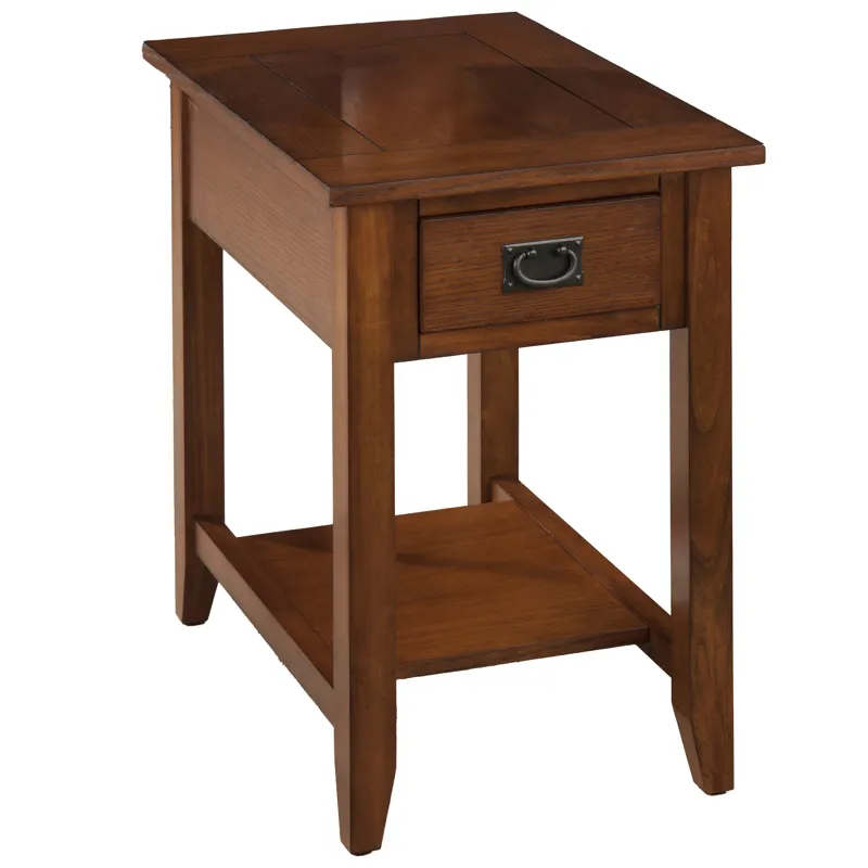 Modern Chairside Complete End Table With Shelf And Drawer
