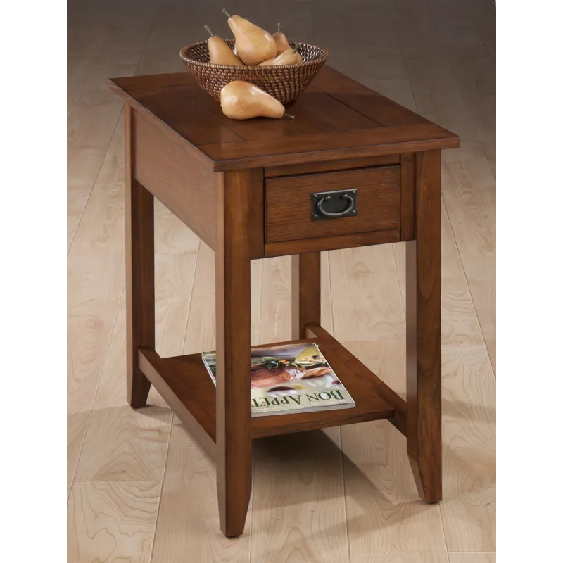Modern Chairside Complete End Table With Shelf And Drawer