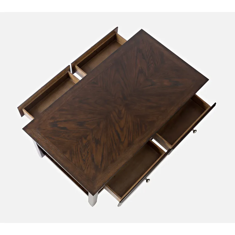 Modern Espresso Four Drawer 44\" Coffee Table