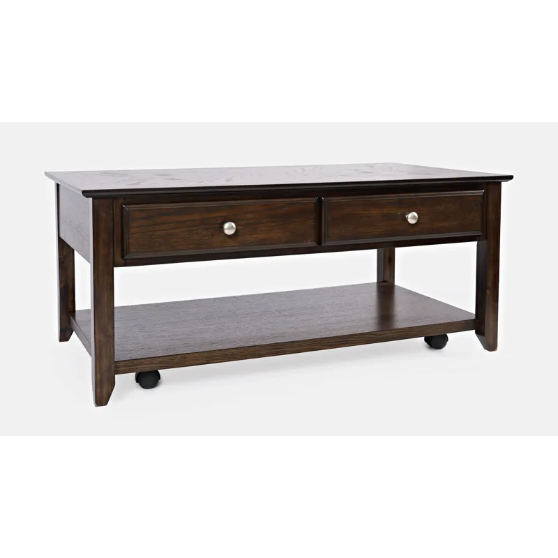 Modern Espresso Four Drawer 44\" Coffee Table