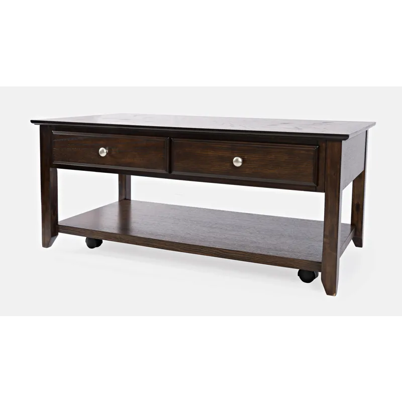 Modern Espresso Four Drawer 44\" Coffee Table