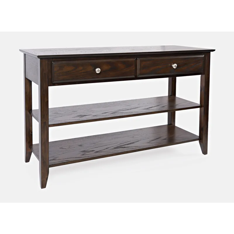 Modern Espresso Traditional 48\" Sofa Console Table With Two Drawers