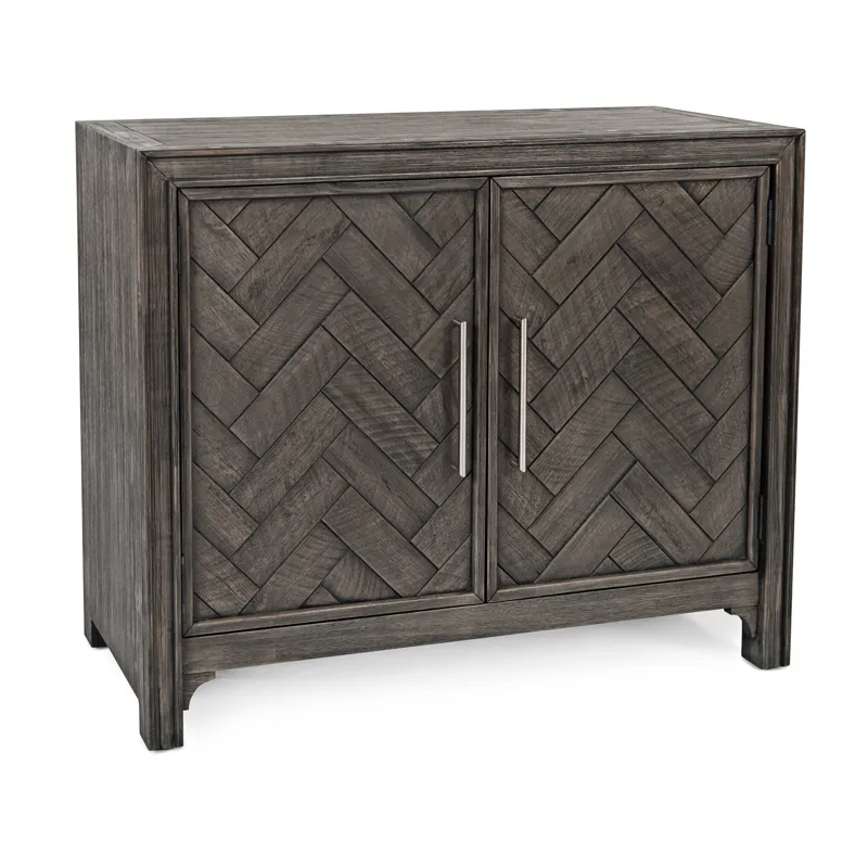 Gramercy Mid-Century Modern Chevron Two Door 40\" Accent Chest