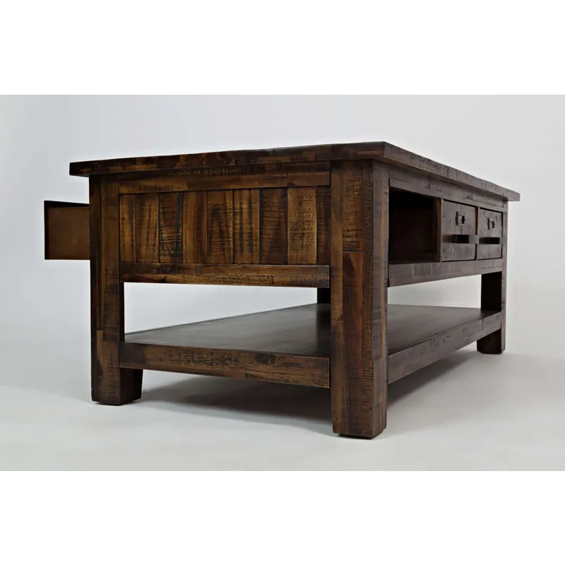Cannon Valley Rustic Modern Three Piece Living Room Coffee, End Table And Side Table Set