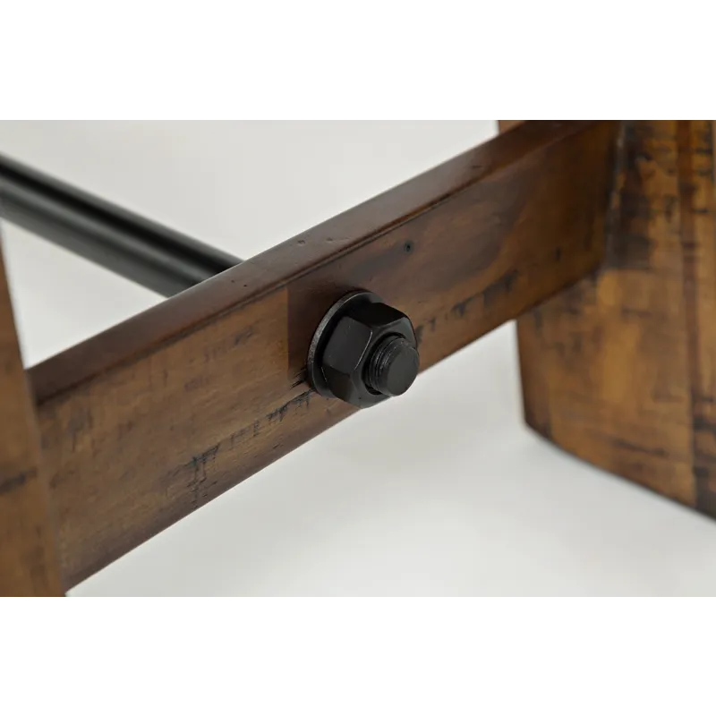 Cannon Valley Distressed Industrial Trestle 50\" Sofa Table